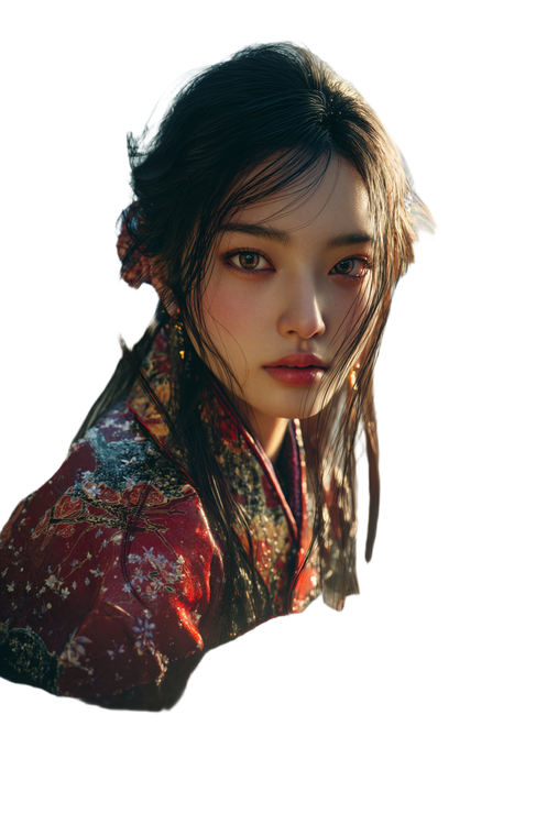 Glamorous Hanfu Model Vinyl Car Decal Sticker – Waterproof & UV-Resistant 4.4