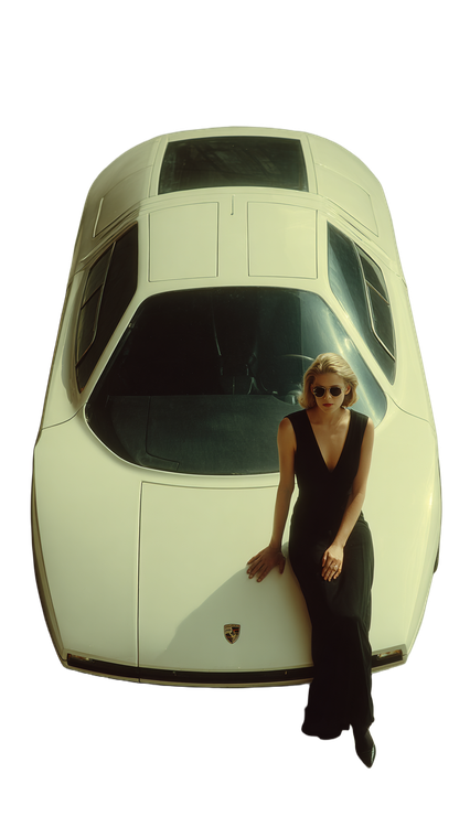 Retro Futurism Fashion Vinyl Car Decal Sticker – Waterproof & UV-Resistant 4.8533333333333335"