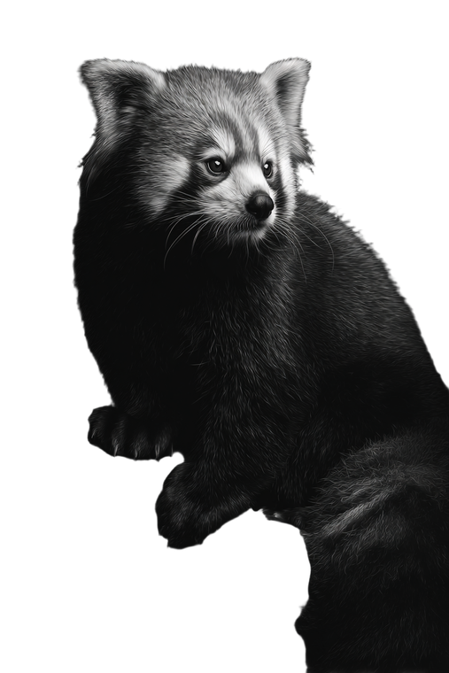 Red Panda Perched Vinyl Car Decal Sticker – Waterproof & UV-Resistant 8.96"