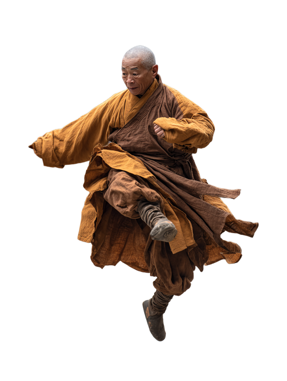 Dynamic Shaolin Monk V2 Vinyl Car Decal Sticker – Waterproof & UV-Resistant 4.1066666666666665"