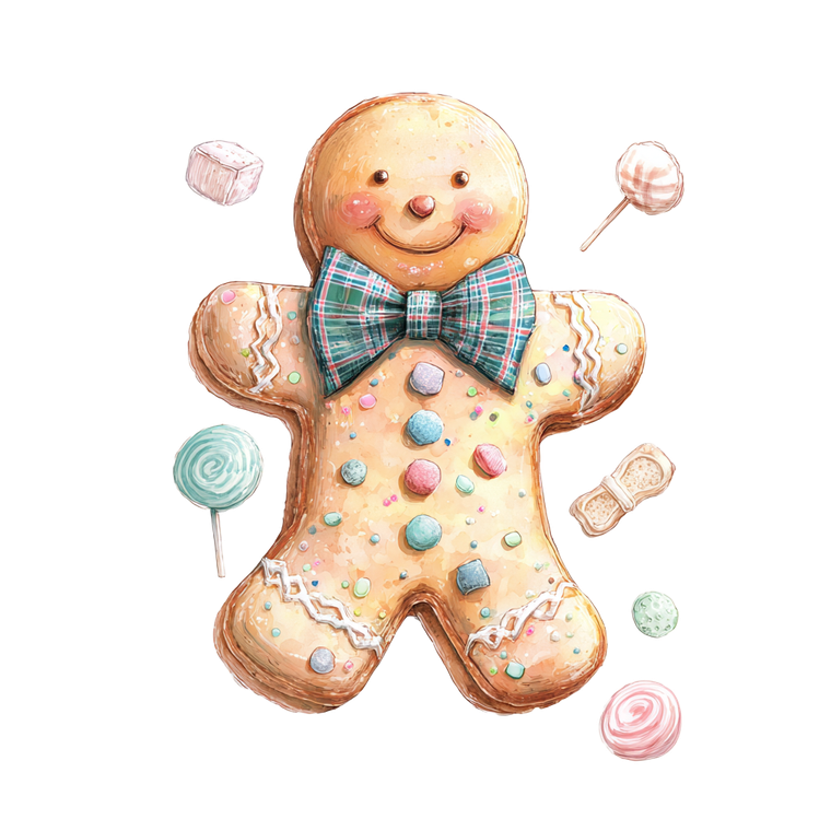 Gingerbread Man V4 Vinyl Car Decal Sticker – Waterproof & UV-Resistant 3.4133333333333336"