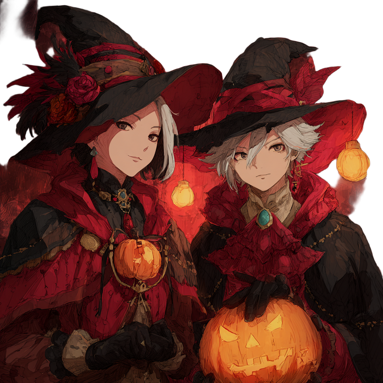 Halloween Costume Duo V2 Vinyl Car Decal Sticker – Waterproof & UV-Resistant 3.4133333333333336"
