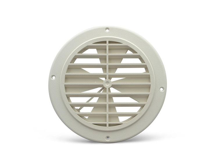 360° Rotating Ceiling Mount Heating/ Cooling Register | 5-1/4" Cutout, 6-1/2" Outside Dimension, White, USA Made