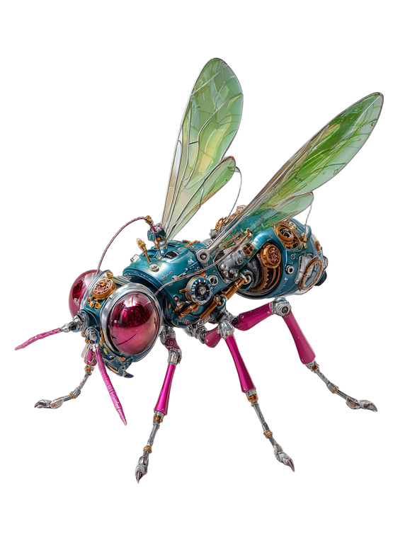 Steampunk Mechanical Wasp Vinyl Car Decal Sticker – Waterproof & UV-Resistant 8.213333333333333"