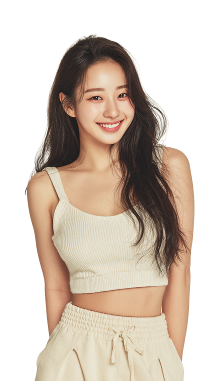 Korean Girl Smiling V9 Vinyl Car Decal Sticker – Waterproof & UV-Resistant 9.706666666666667"