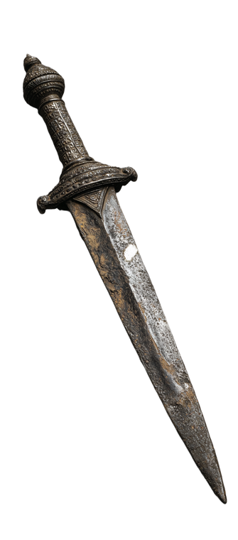 Ancient Silver Dagger Vinyl Car Decal Sticker – Waterproof & UV-Resistant 5.4