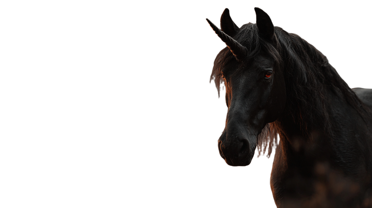 Angry Black Unicorn Vinyl Car Decal Sticker – Waterproof & UV-Resistant 5.4