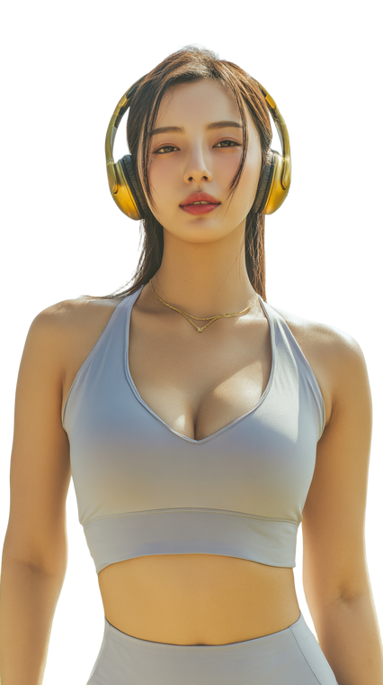 Jogging Korean Woman V2 Vinyl Car Decal Sticker – Waterproof & UV-Resistant 9.706666666666667"
