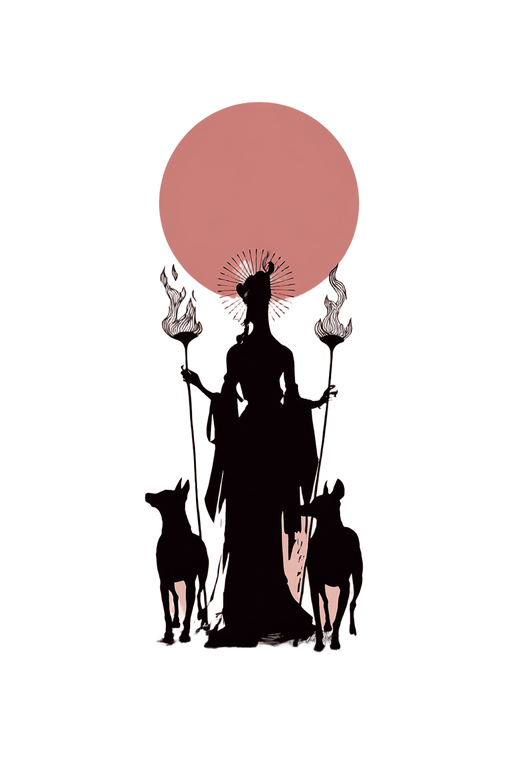 Goddess Hecate Silhouette Vinyl Car Decal Sticker – Waterproof & UV-Resistant 4.4