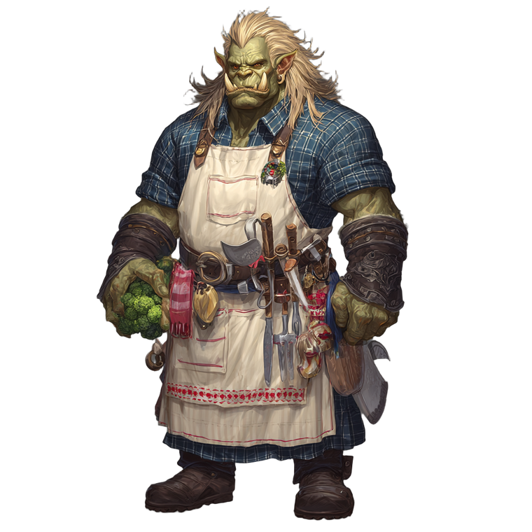 Cooking Orc Vinyl Car Decal Sticker – Waterproof & UV-Resistant 3.4133333333333336"