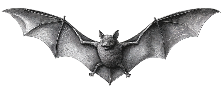 Flying Bat Illustration V2 Vinyl Car Decal Sticker – Waterproof & UV-Resistant 2.293333333333333