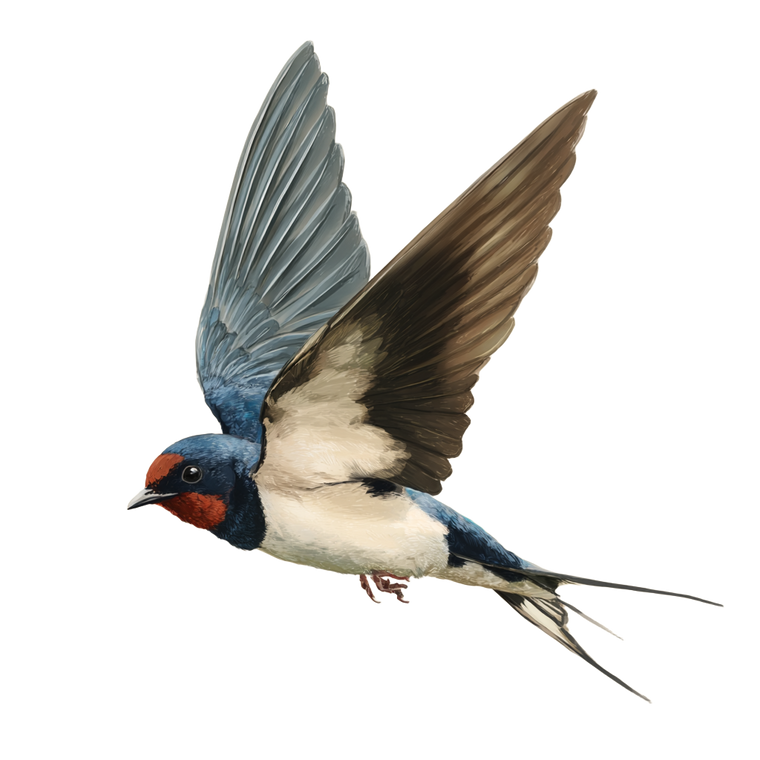 Flying Swallow V4 Vinyl Car Decal Sticker – Waterproof & UV-Resistant 3.4133333333333336"