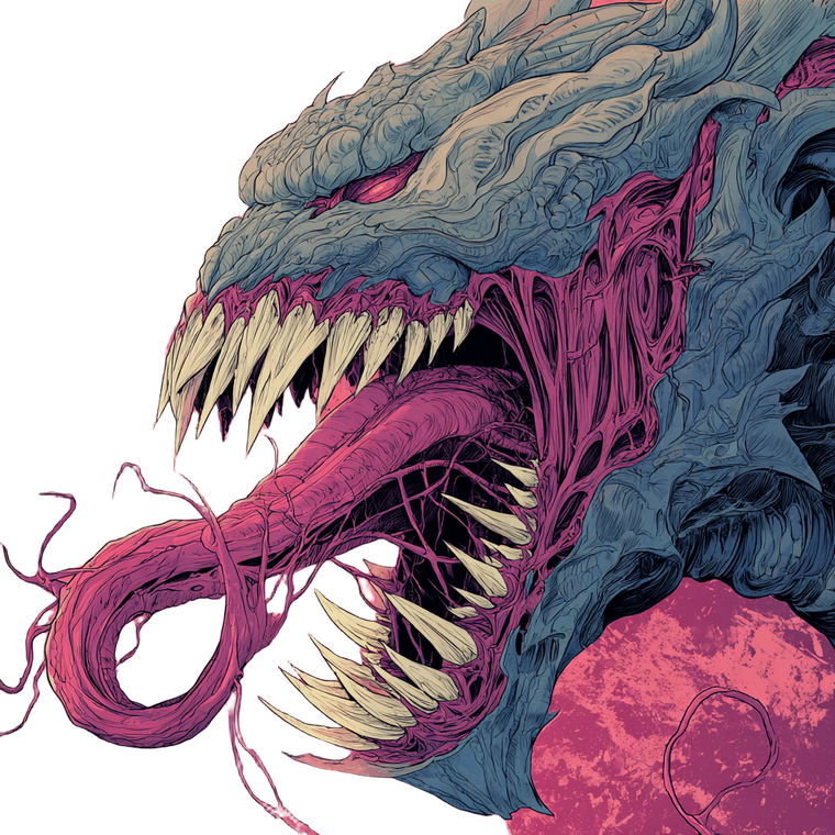 Kaiju Venom Vinyl Car Decal Sticker – Waterproof & UV-Resistant 3.4133333333333336"