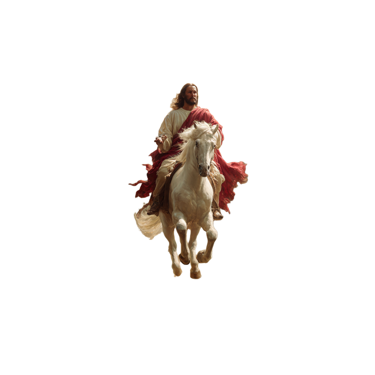 Jesus On Horse V5 Vinyl Car Decal Sticker – Waterproof & UV-Resistant 3.4133333333333336"