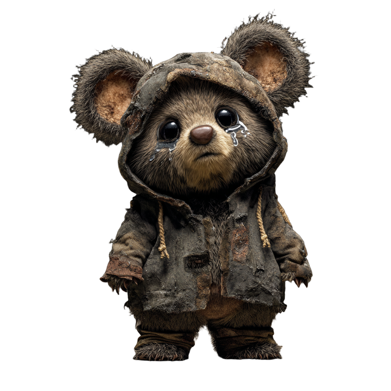 Crying Bear Vinyl Car Decal Sticker – Waterproof & UV-Resistant 3.4133333333333336"