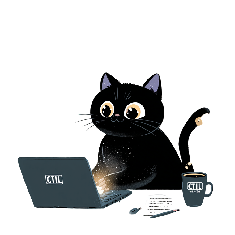 Tech-Savvy Cat V3 Vinyl Car Decal Sticker – Waterproof & UV-Resistant 3.4133333333333336"