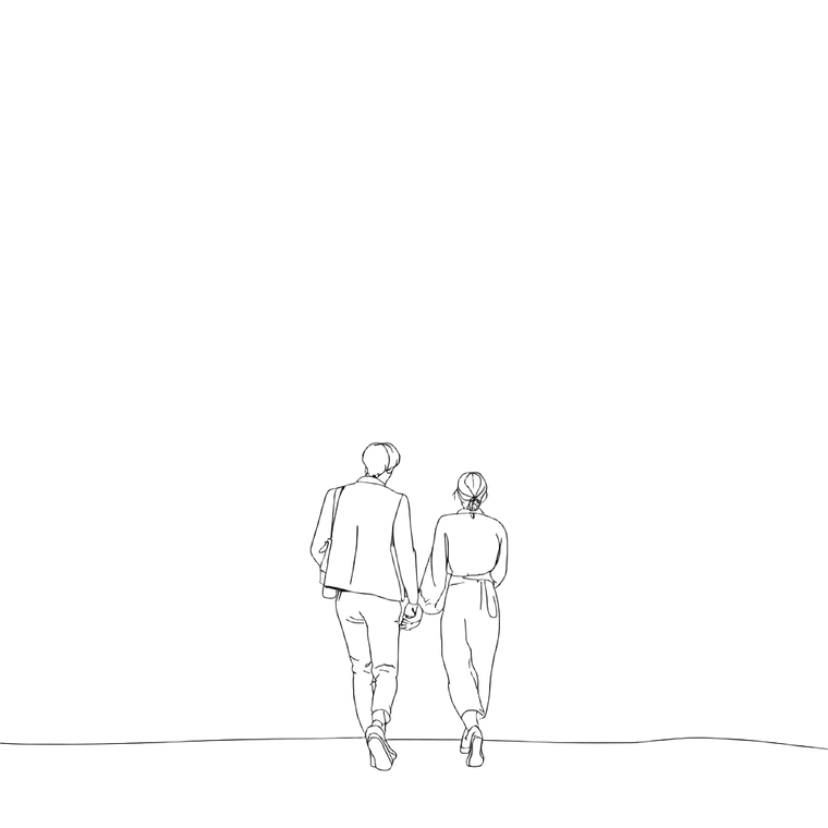 Couple Holding Hands V13 Vinyl Car Decal Sticker – Waterproof & UV-Resistant 3.4133333333333336"