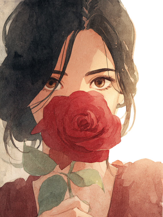 Romantic Rose Offering Vinyl Car Decal Sticker – Waterproof & UV-Resistant 8.213333333333333"