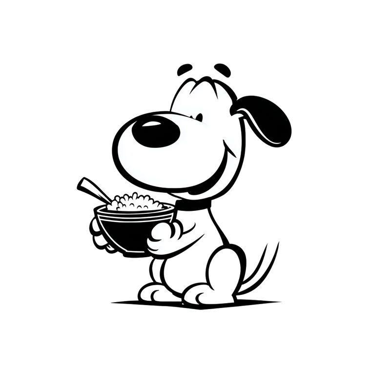 Cartoon Dog Eating Vinyl Car Decal Sticker – Waterproof & UV-Resistant 6.826666666666667"