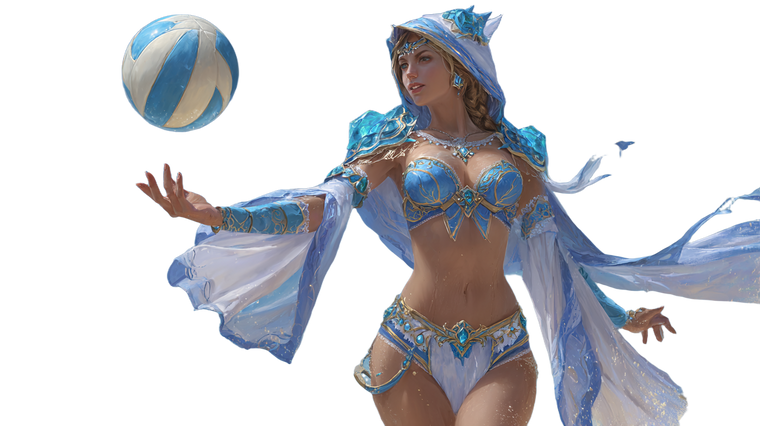 Crystal Mage Volleyball Vinyl Car Decal Sticker – Waterproof & UV-Resistant 2.72"