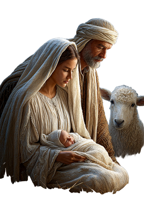 Holy Family Nativity V4 Vinyl Car Decal Sticker – Waterproof & UV-Resistant 4.4