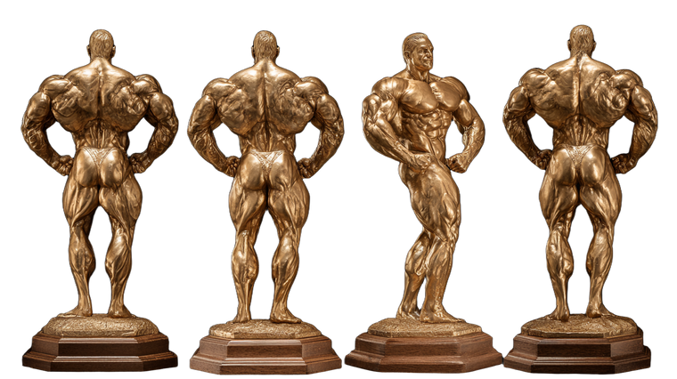 Gold Trophy Bodybuilding Vinyl Car Decal Sticker – Waterproof & UV-Resistant 5.4