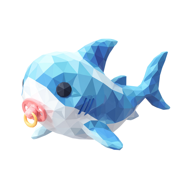 Baby Shark Model Vinyl Car Decal Sticker – Waterproof & UV-Resistant 3.4133333333333336"
