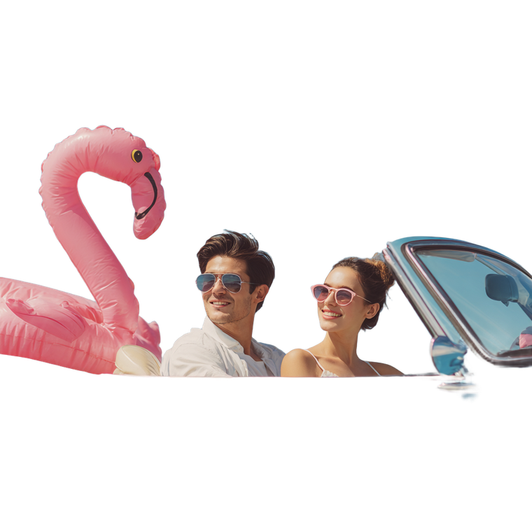 Happy Israeli Couple Vinyl Car Decal Sticker – Waterproof & UV-Resistant 3.4133333333333336"