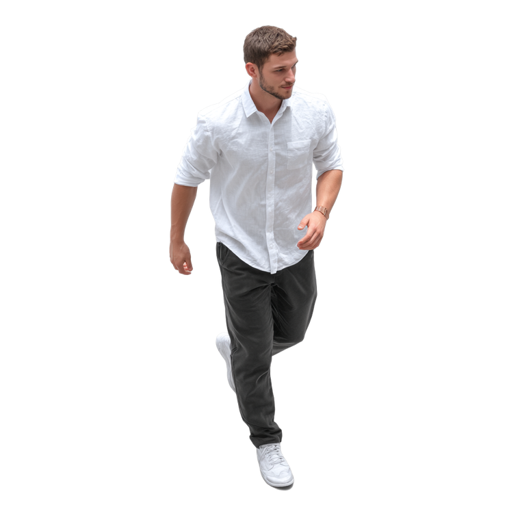 Walking Man Top Angle Vinyl Car Decal Sticker – Waterproof & UV-Resistant 6.826666666666667"