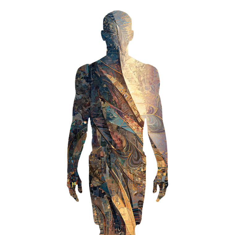 Abstract Human Body Vinyl Car Decal Sticker – Waterproof & UV-Resistant 3.4133333333333336"