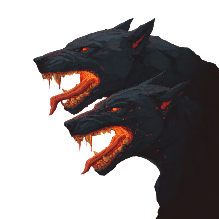 Cerberus Profile Vinyl Car Decal Sticker – Waterproof & UV-Resistant 3.4133333333333336"