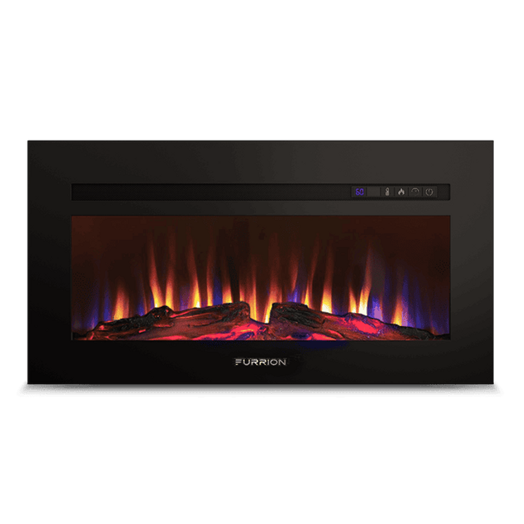 Upgrade Your RV with Greystone Electric Fireplace | Crystal Log Set | 31 Inch Viewing | 4 Colors | 4 LED Bars | Plug-In Mount