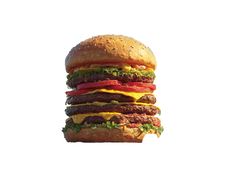 Giant Burger Whopper Vinyl Car Decal Sticker – Waterproof & UV-Resistant 6.613333333333333"