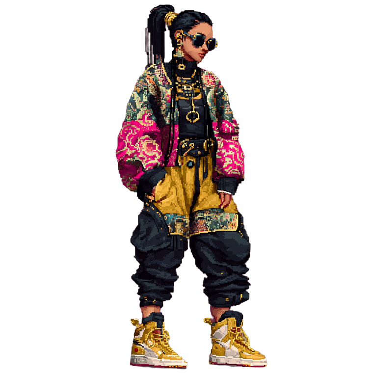 Biopunk Baddie Vinyl Car Decal Sticker – Waterproof & UV-Resistant 3.4133333333333336"