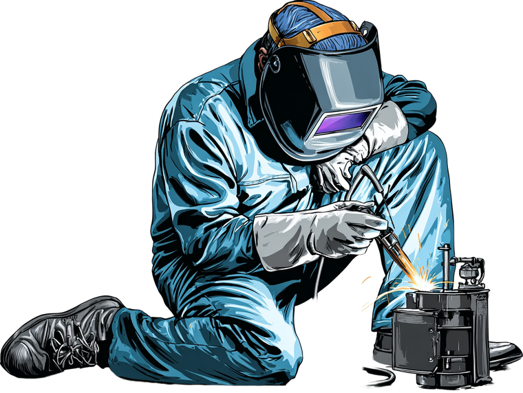 Welder At Work V7 Vinyl Car Decal Sticker – Waterproof & UV-Resistant 6.1866666666666665"