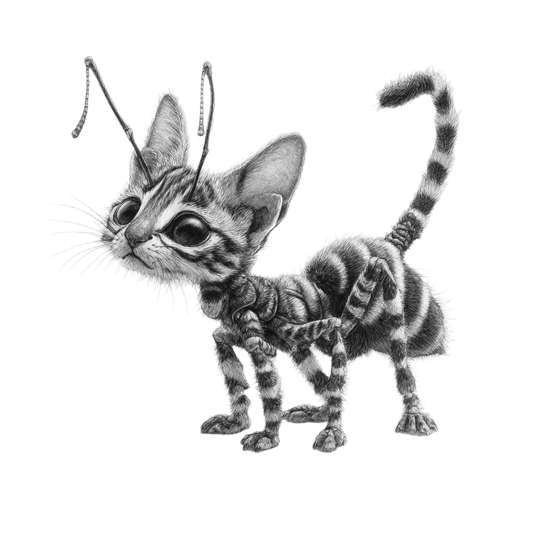Whimsical Hybrid Creature V2 Vinyl Car Decal Sticker – Waterproof & UV-Resistant 3.4133333333333336"