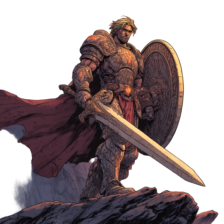 Heroic Fantasy Warrior V4 Vinyl Car Decal Sticker – Waterproof & UV-Resistant 6.826666666666667"