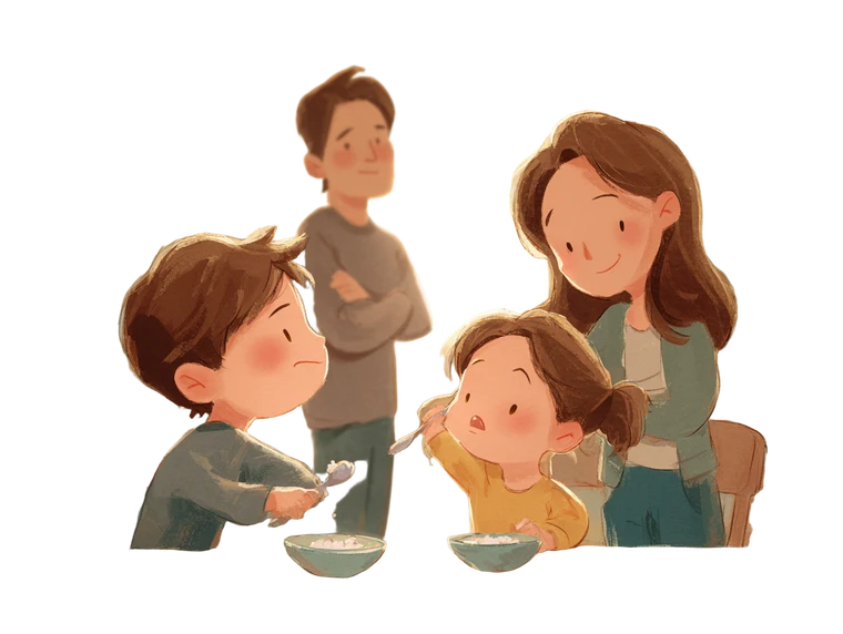 Family Dinner Scene V6 Vinyl Car Decal Sticker – Waterproof & UV-Resistant 6.1866666666666665"