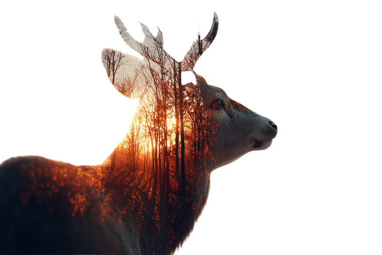 Deer In Sunlight Vinyl Car Decal Sticker – Waterproof & UV-Resistant 2.986666666666667"