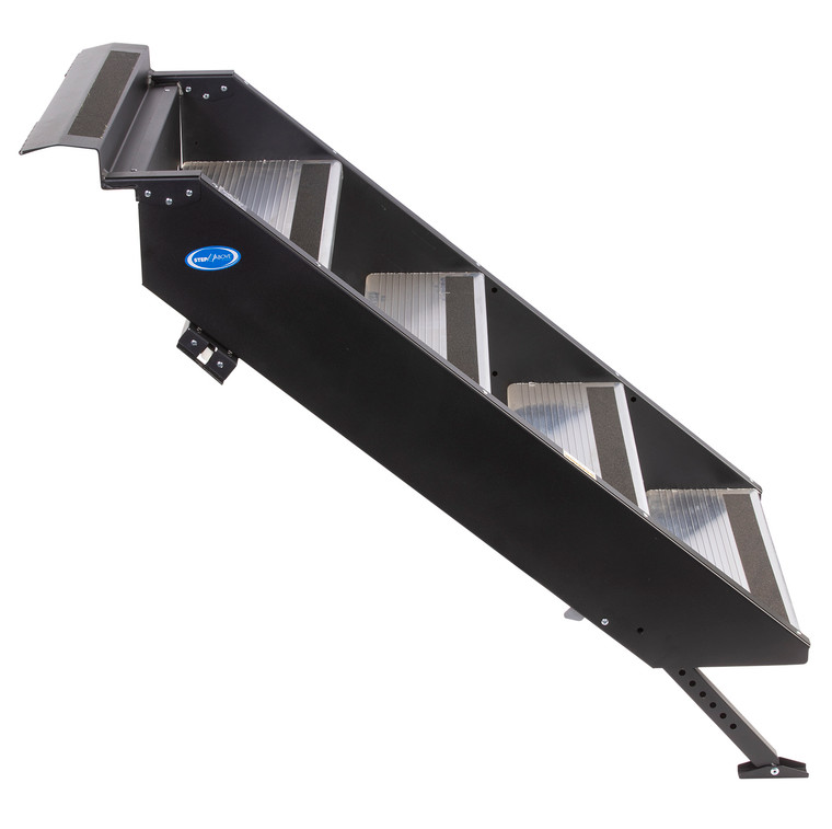 MOR/ryde Gen 2 4 Step Entry Step | Strut Assist Fold Up | 500 lb Capacity | Wide Top Step