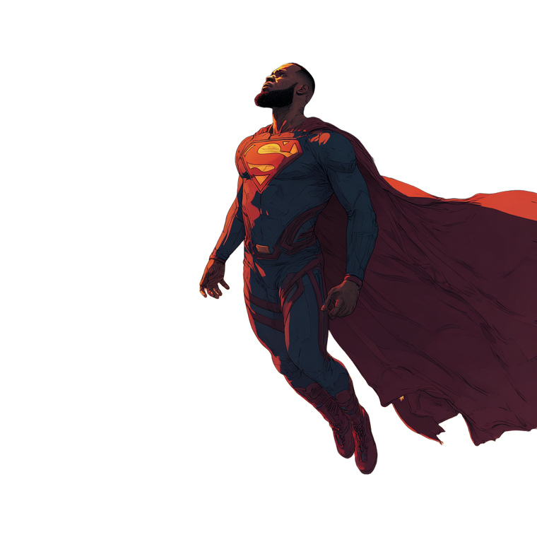 Lebron As Superman V3 Vinyl Car Decal Sticker – Waterproof & UV-Resistant 6.826666666666667"