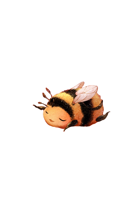 Sleepy Bumblebee Vinyl Car Decal Sticker – Waterproof & UV-Resistant 4.4