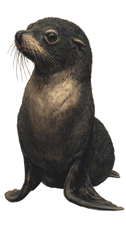 Realistic Seal Illustration Vinyl Car Decal Sticker – Waterproof & UV-Resistant 9.706666666666667"