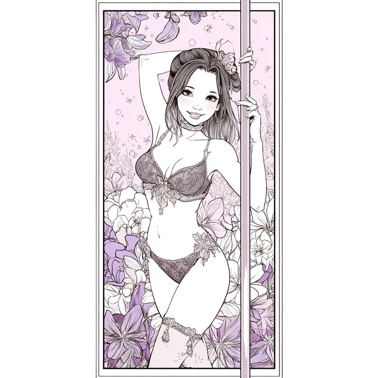 Cute Pole Dancer Vinyl Car Decal Sticker – Waterproof & UV-Resistant 3.4133333333333336"