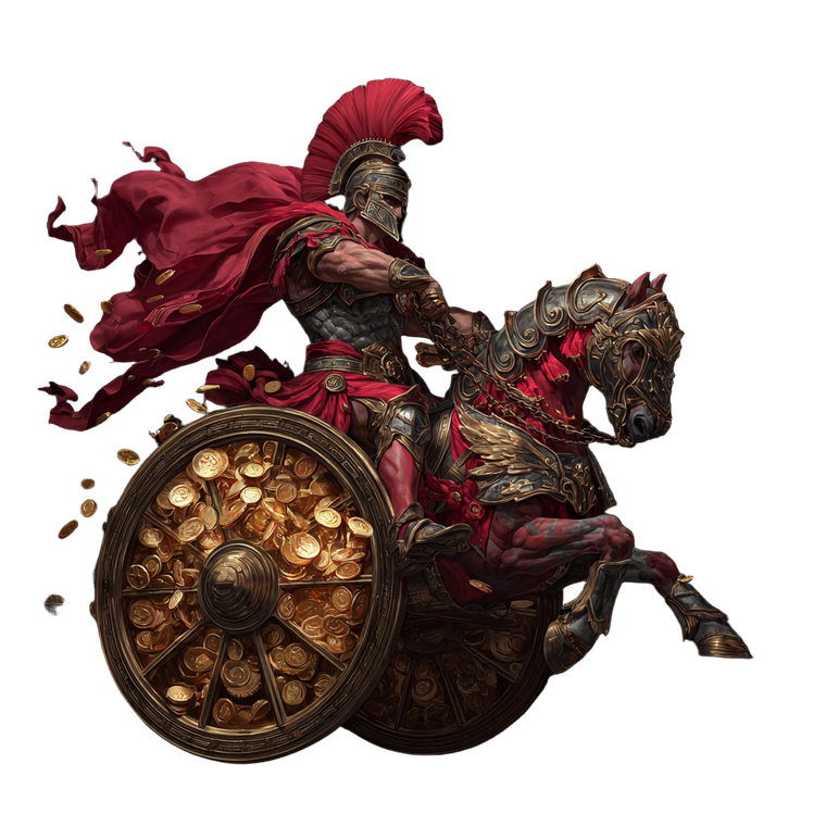Roman Soldier Chariot Vinyl Car Decal Sticker – Waterproof & UV-Resistant 3.4133333333333336"