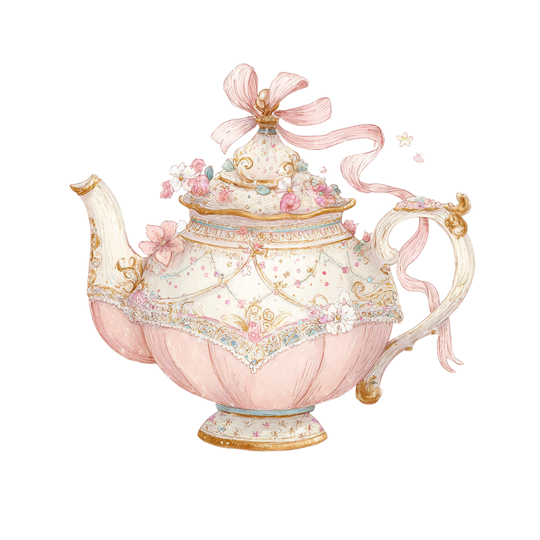 Whimsical Pastel Teapot Vinyl Car Decal Sticker – Waterproof & UV-Resistant 3.4133333333333336"