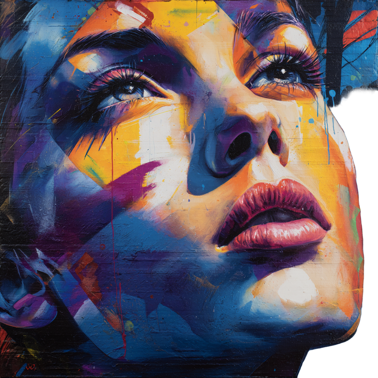 Graffiti Style Portrait V3 Vinyl Car Decal Sticker – Waterproof & UV-Resistant 3.4133333333333336"
