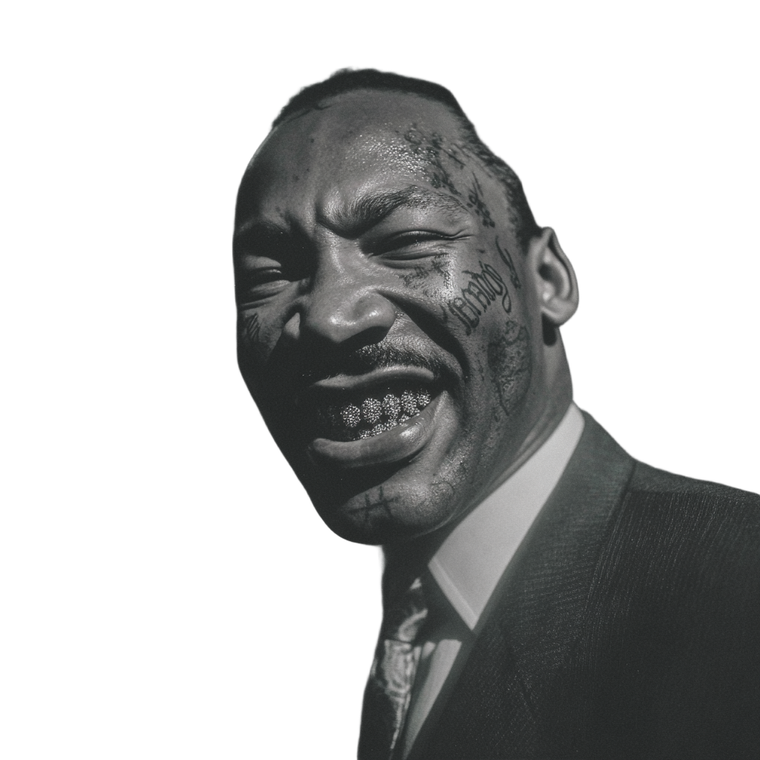 Mlk With Tattoos Vinyl Car Decal Sticker – Waterproof & UV-Resistant 6.826666666666667"