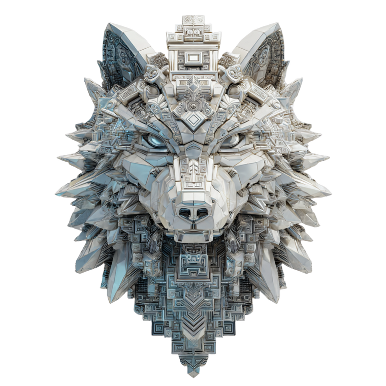Aztec Wolf Headdress Vinyl Car Decal Sticker – Waterproof & UV-Resistant 6.826666666666667"