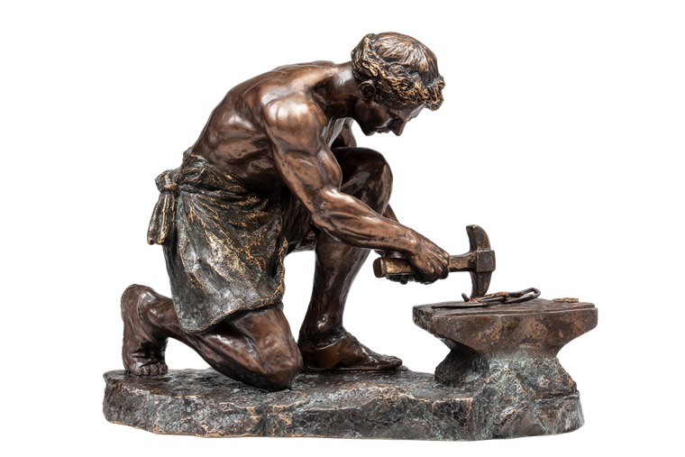 Blacksmith Statue Vinyl Car Decal Sticker – Waterproof & UV-Resistant 2.986666666666667"